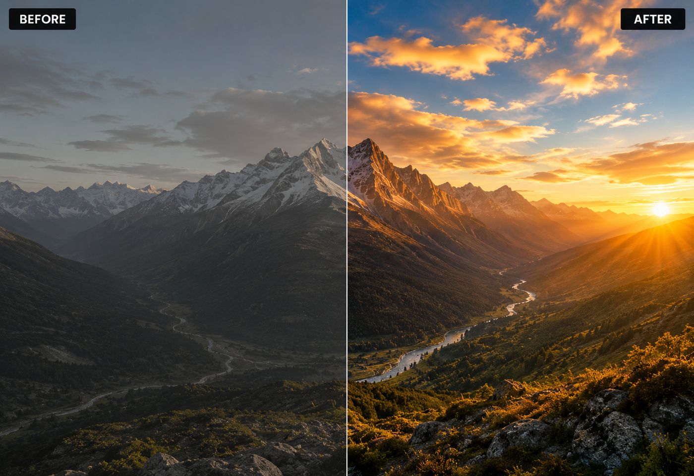 Golden Hour Valley